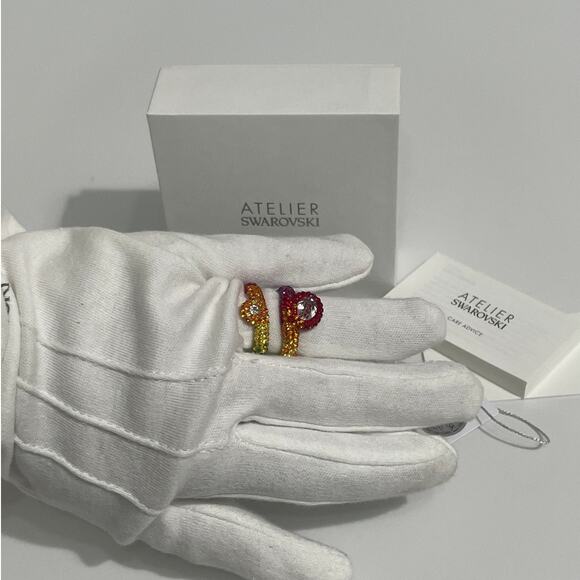 Swarovski Atelier Tigris ring Set (2), size 55/7 Multicolored, Rhodium plated - Picture 6 of 7